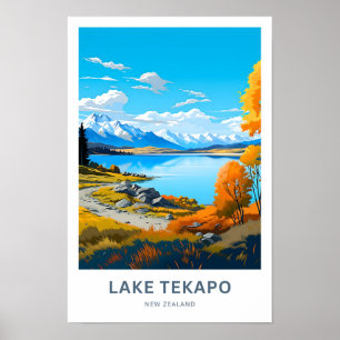 Poster Lac Tekapo Nouvelle-Zélande Imprimer