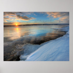 Poster Lac Teslin après une tempête de déblaiement, Yukon