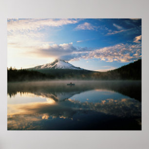 Poster Lac Trillium   Forêt nationale du Mont Hood, OR