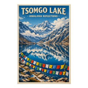 Poster Lac Tsomgo (lac Changu), Sikkim, Inde voyage