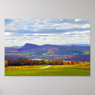 Poster Lac Willoughby, Vermont, en automne