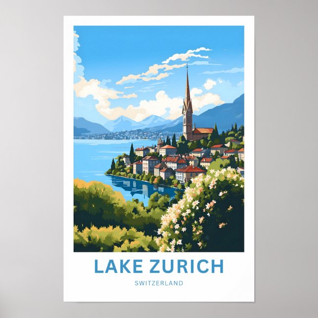 Poster Lac Zurich Suisse Imprimer (Devant)