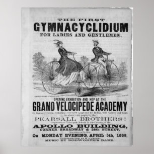 Poster L'académie grande de vélo sur rail