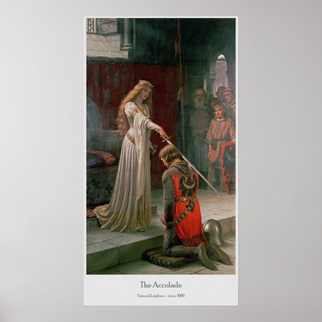 Poster L'accolade d'Edmund Leighton (Devant)
