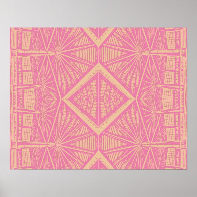 Poster LACE ROSE - numérique - art fractal - (Devant)