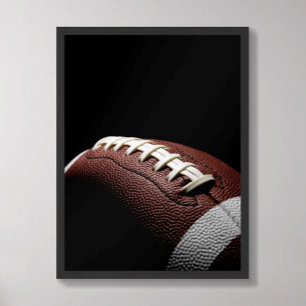 Poster Lacets de football sombres dramatiques en gros pla