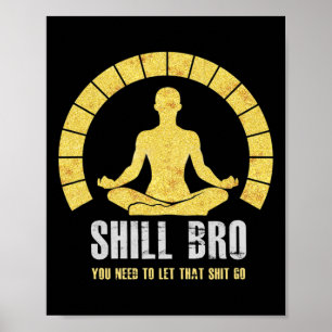 Poster Lâchez prise Bouddha Zen Lotus Yoga Chill Bro