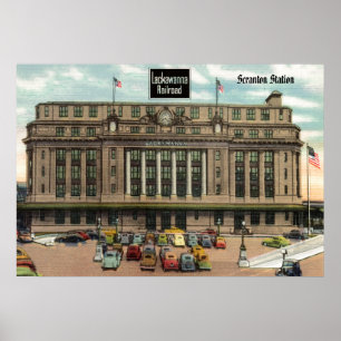 Poster Lackawanna Depot Scranton Pa