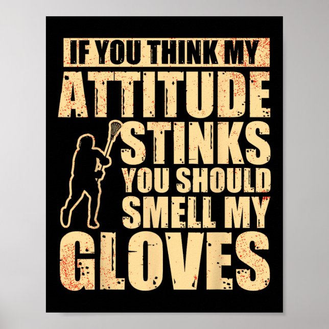 Poster Lacrosse Goalie Lacrosse Gants Stick Lax Goalie (Devant)