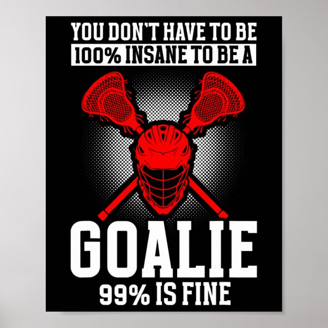Poster Lacrosse Goalie Lacrosse Gants Stick Lax Goalie 1 (Devant)
