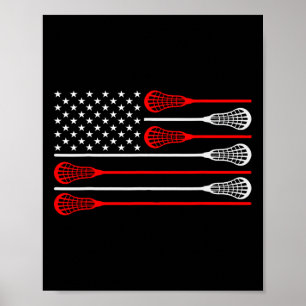 Poster Lacrosse Goalie Lacrosse Gants Stick Lax Goalie U