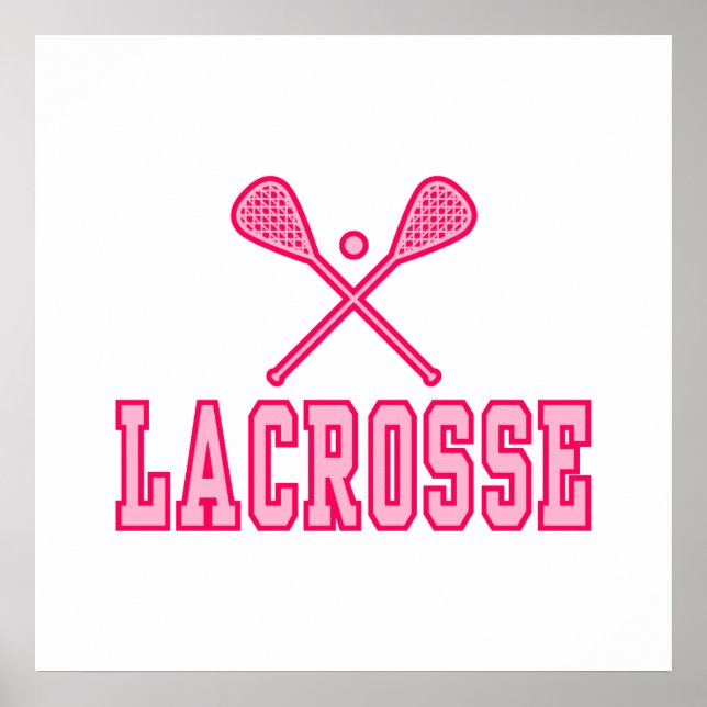 Poster Lacrosse rose (Devant)