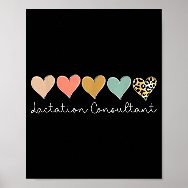 Poster Lactation Consultant Leopard Heart, Valentine's Da (Devant)