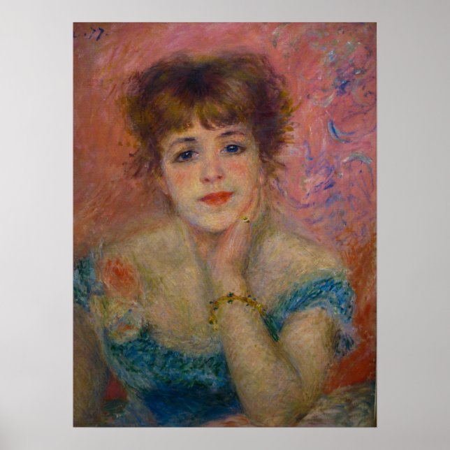 Poster L'actrice Jeanne Samary par Pierre-Auguste Renoir (Devant)
