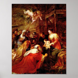 Poster L'Adoration de l'Art Vintage Magi Imprimer