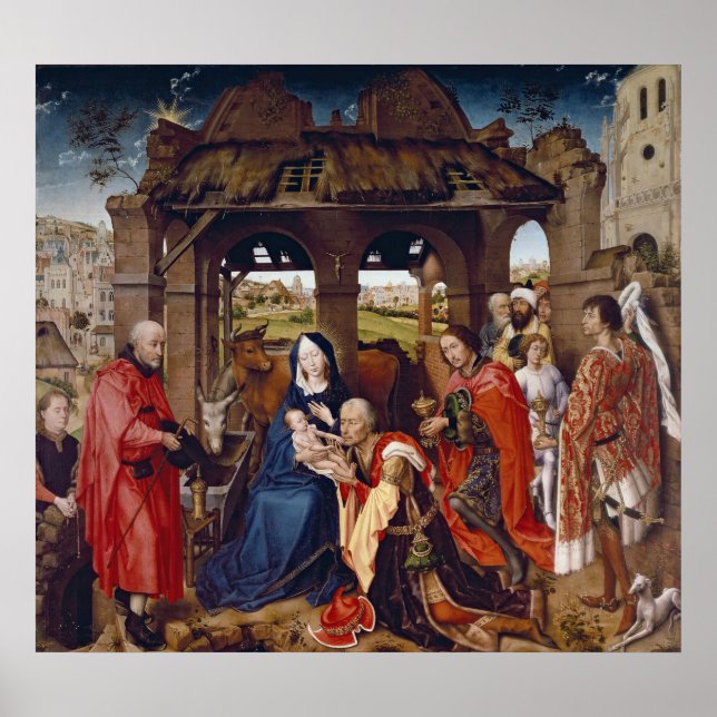 Poster L'Adoration des Mages, c.1455 (Devant)