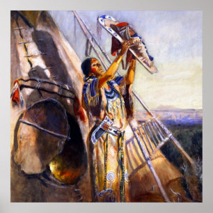 Poster « L'adoration du soleil au Montana » par Charles R
