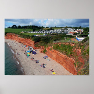 Poster Ladram Bay Jurassic Coast Devon