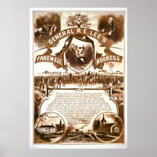 Poster L'adresse d'adieu 1865 de Lee