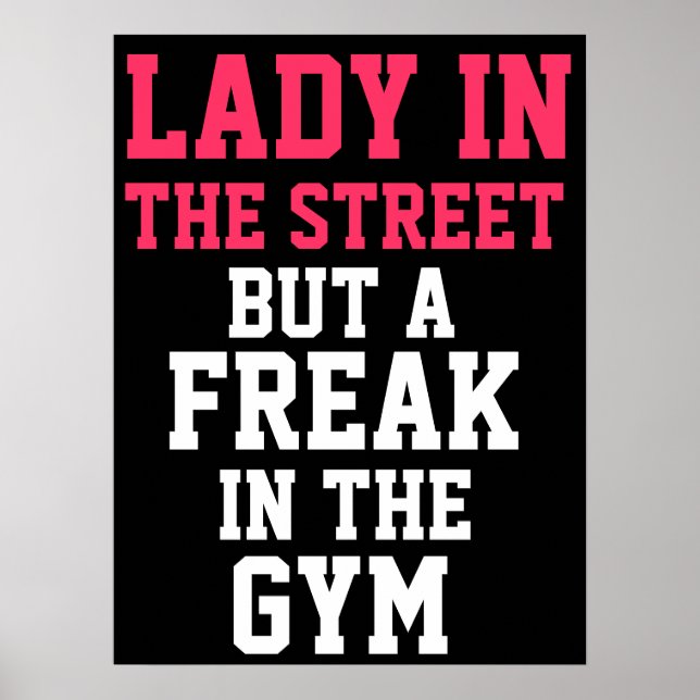 Poster Lady and Freak Workout Motivational (Devant)
