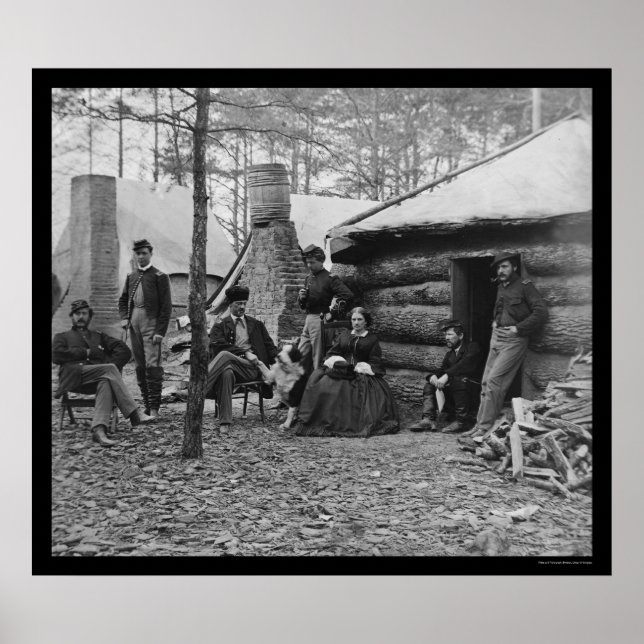 Poster Lady and Officers at Brandy Station, VA 1864 (Devant)