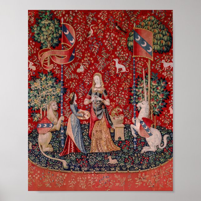 Poster Lady and Unicorn Medieval Tapestry Smell (Devant)