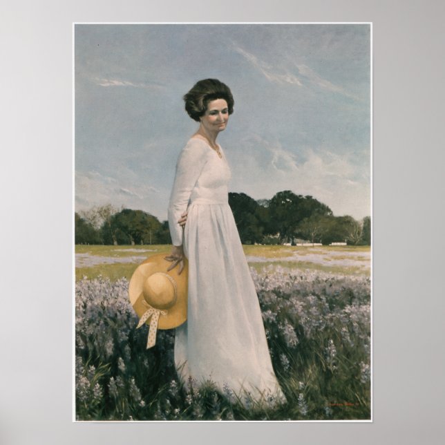 Poster Lady Bird Johnson - Aaron Shikler (1978) (Devant)