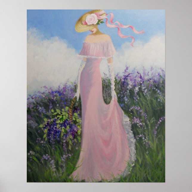 Poster LADY DANS UN MEADOW (Devant)