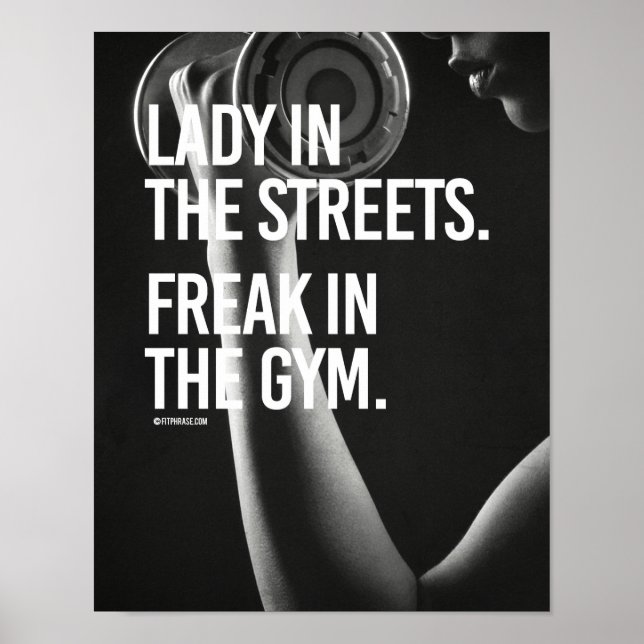 Poster Lady in the street - Freak in the gym - Girl Fi (Devant)