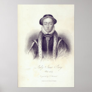 Poster Lady Jane Grey, gravée par S. Freeman