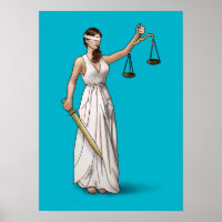 Lady Justice - Scuba Blue