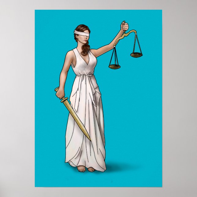 Poster Lady Justice - Scuba Blue (Devant)