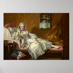 Poster Lady on Her Day Bed, 1743 par Francois Boucher