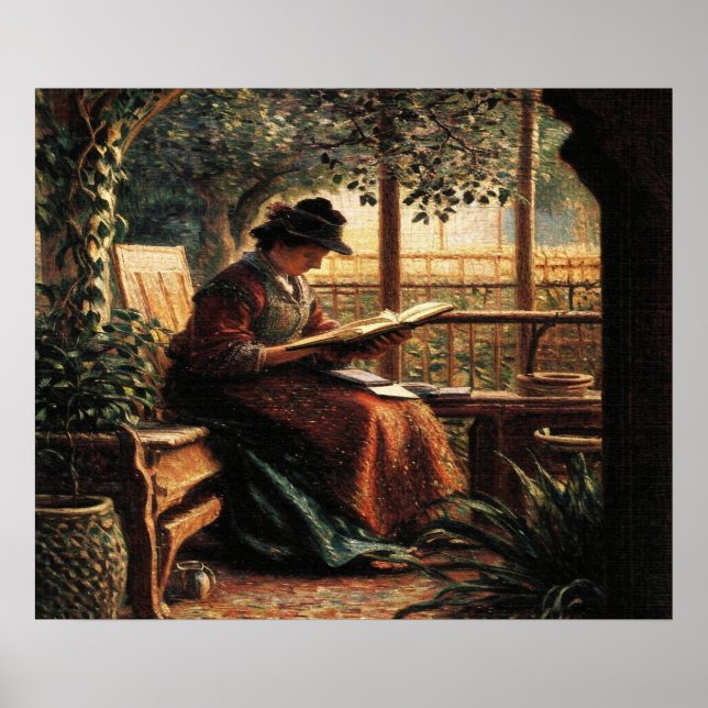 Poster Lady Reading (Devant)