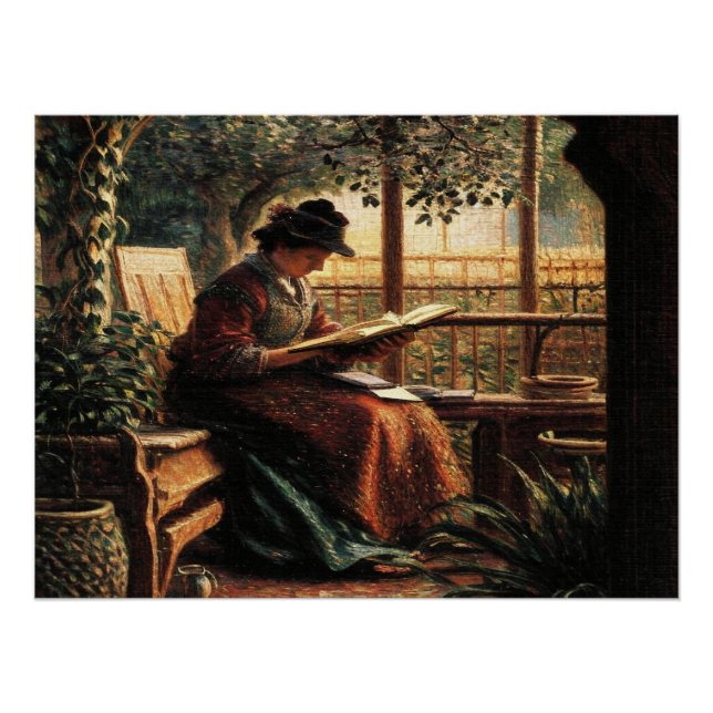 Poster Lady Reading (Devant)
