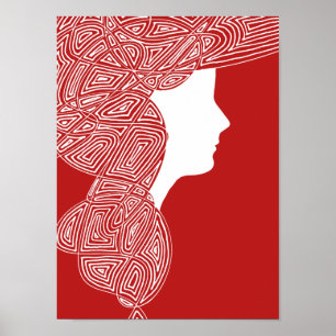 Poster Lady Red