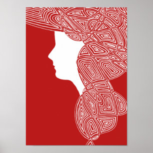 Poster Lady Red