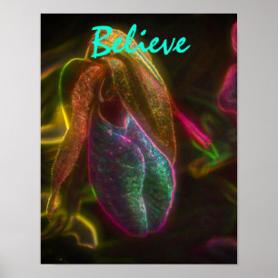 Poster Lady Slipper Croit Des Mots Inspirants