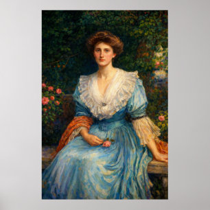 Poster Lady Violet Henderson par John William Waterhouse