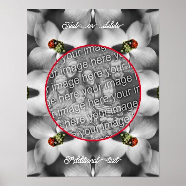 Poster Ladybug On Dogwood Personnalisé Ajouter Votre Phot (Devant)