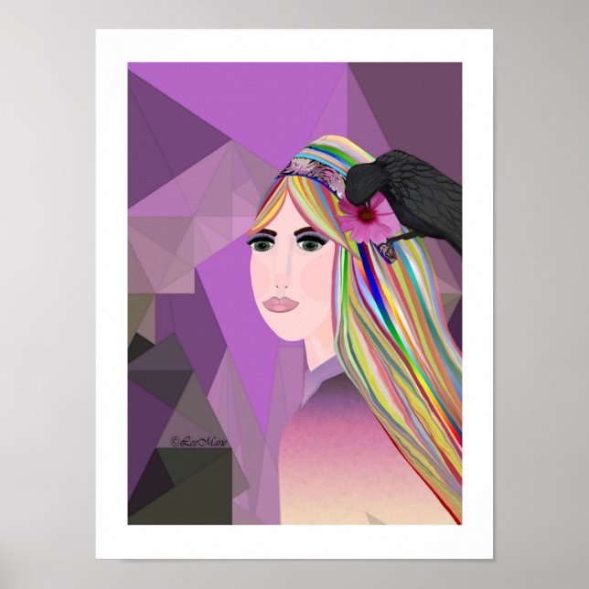 Poster Lady's got Crow LeeMarie Creative Design (Devant)