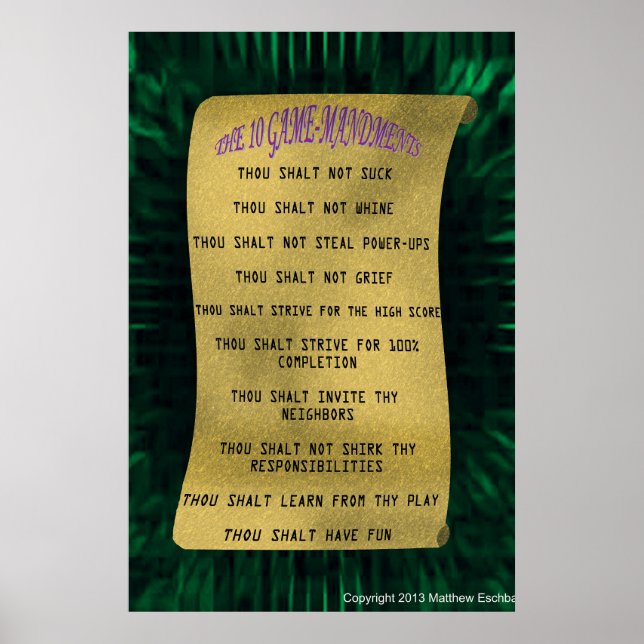 Poster L'affiche 10 Jeu-Mandments (Devant)