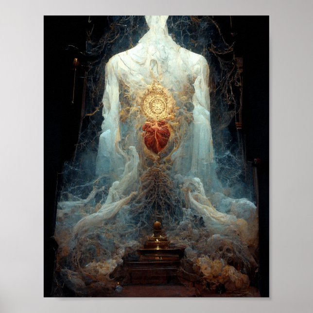 Poster L'affiche Art Sci-Fi de l'Imaginaire du sanctuaire (Devant)