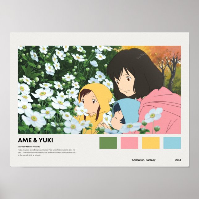 Poster L'affiche d'animation Wolf Children (Devant)