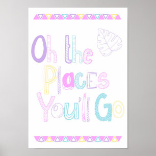 Poster L'affiche d'art de la crèche Oh The Places You'll 