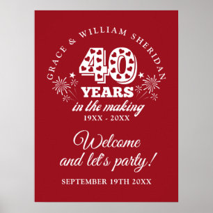 Poster L'Affiche de bienvenue du 40e anniversaire
