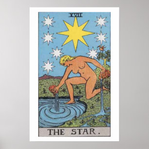Poster L'affiche de carte de tarot d'étoile