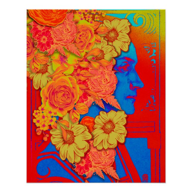 Poster L'affiche de la Dame des Fleurs (Devant)