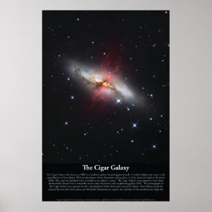 Poster L'affiche de la galaxie de cigare (M82)