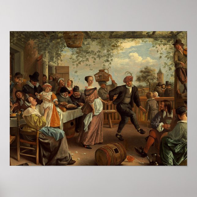 Poster L'affiche de la peinture sur couple de danse (Devant)